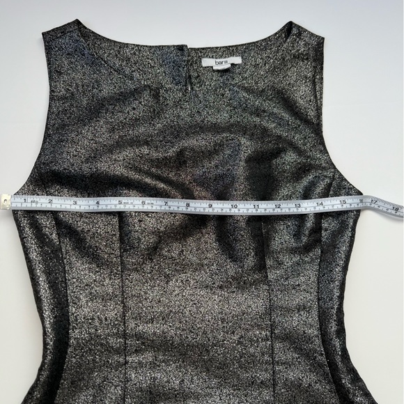 Bar III Metallic Fit and Flare Keyhole Back Mini Dress S - Picture 6 of 7